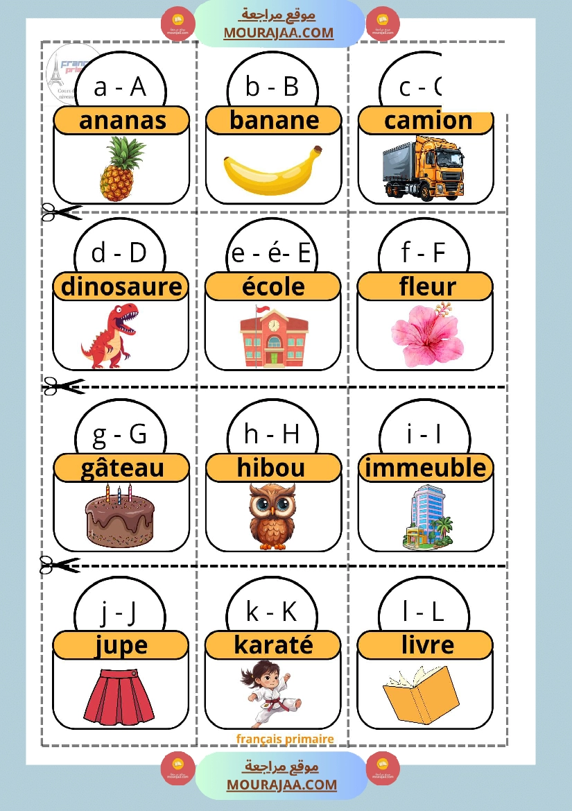 alphabet avec mots