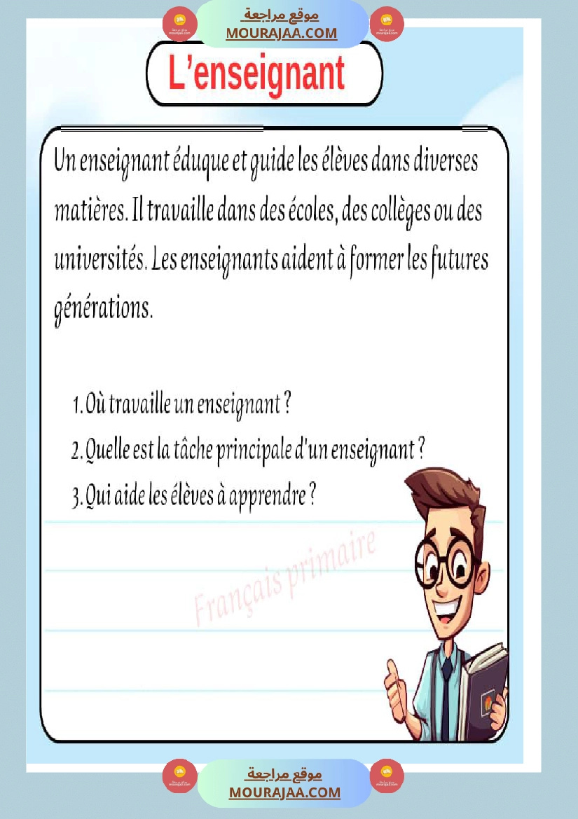 exercice sur des textes des metiers صفحة 2