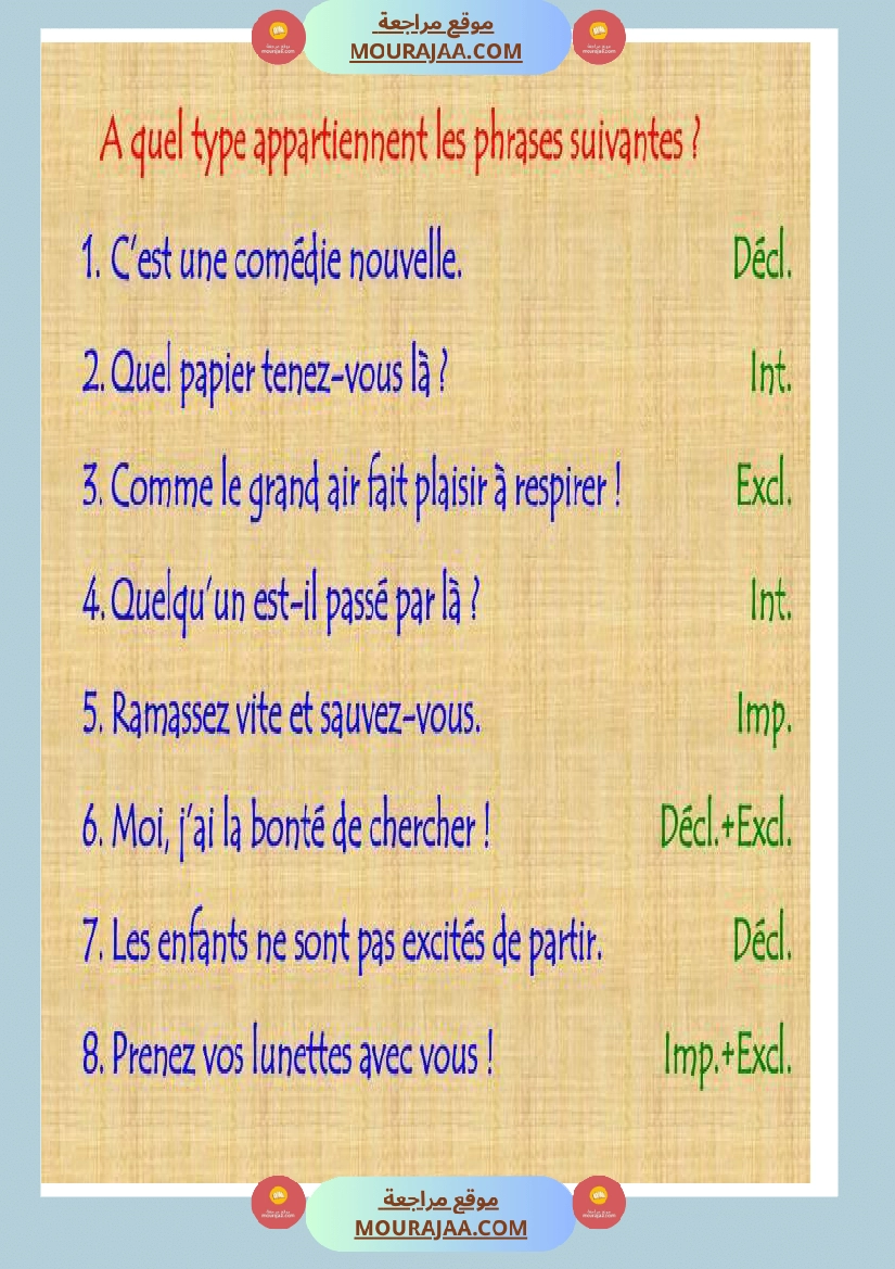 les types de phrases صفحة 11
