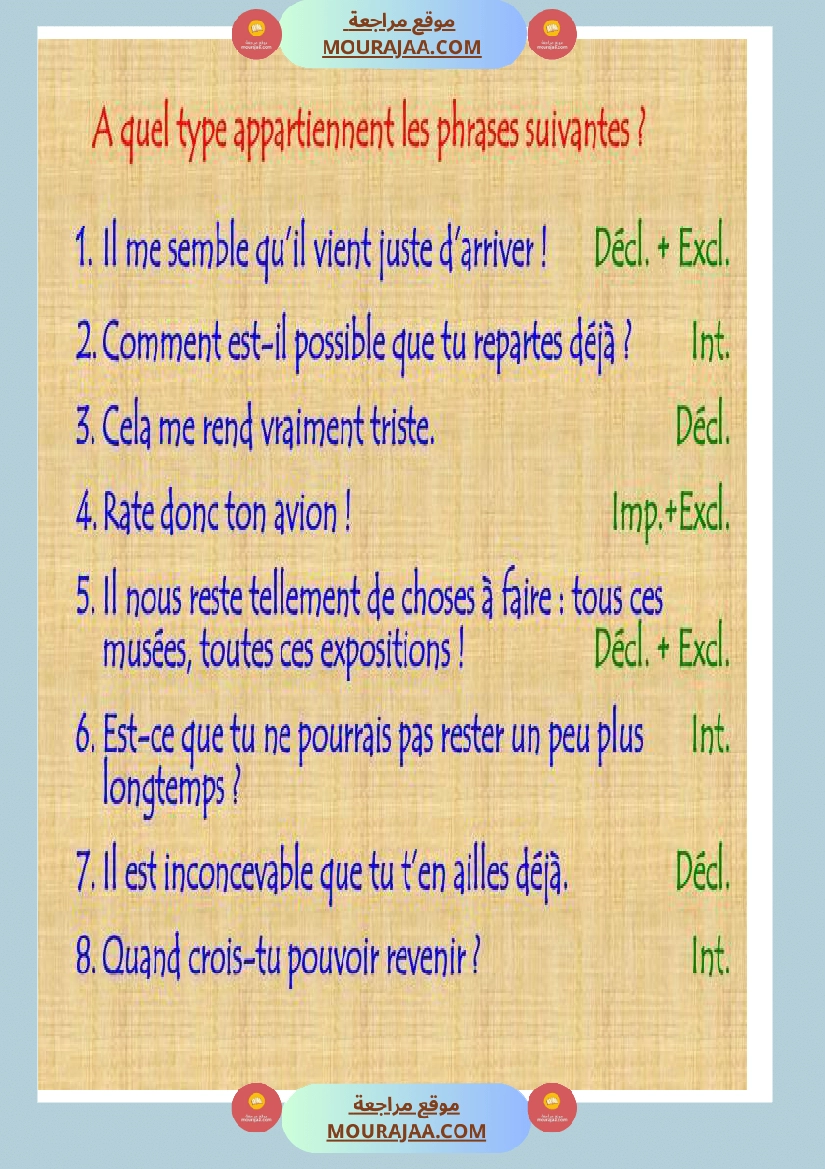 les types de phrases صفحة 12
