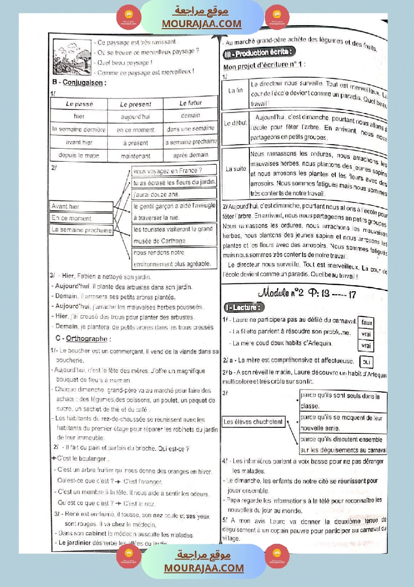 5eme annee module 1 exercices corrige صفحة 3