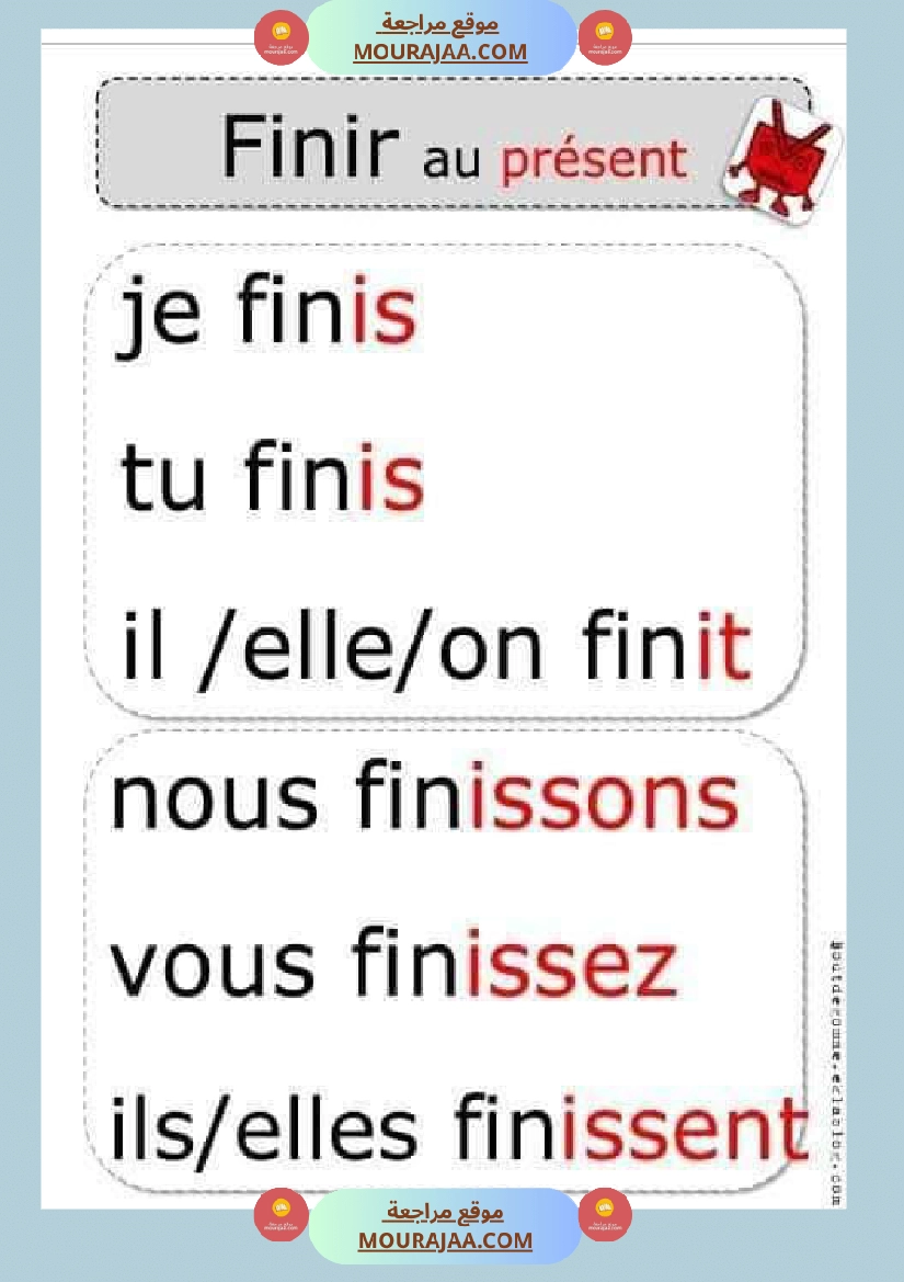 conjugaison les verbes au present futur et passe compose 4eme  صفحة 26