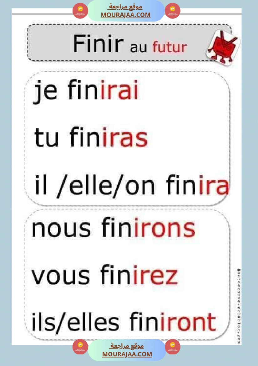 conjugaison les verbes au present futur et passe compose 4eme  صفحة 7