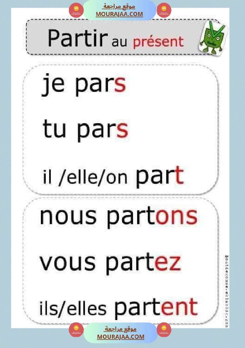 conjugaison les verbes au present futur et passe compose 4eme  صفحة 9