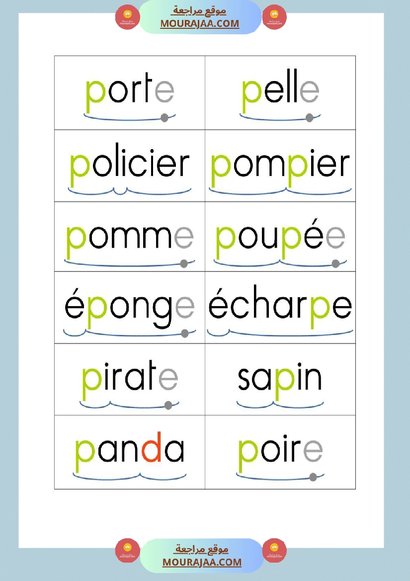 3eme annee etude de graphies p association mot image