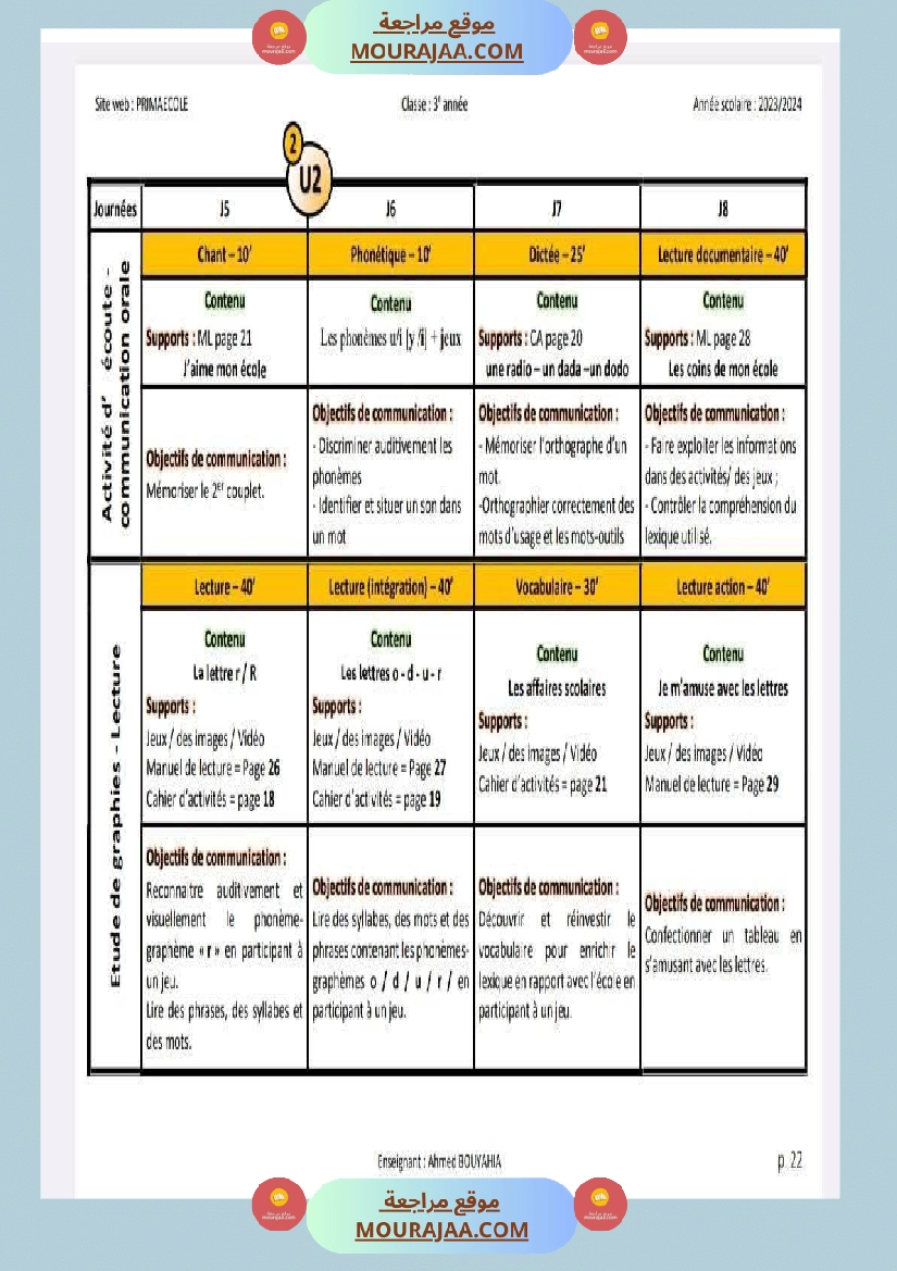 unite 2 3eme annee صفحة 6
