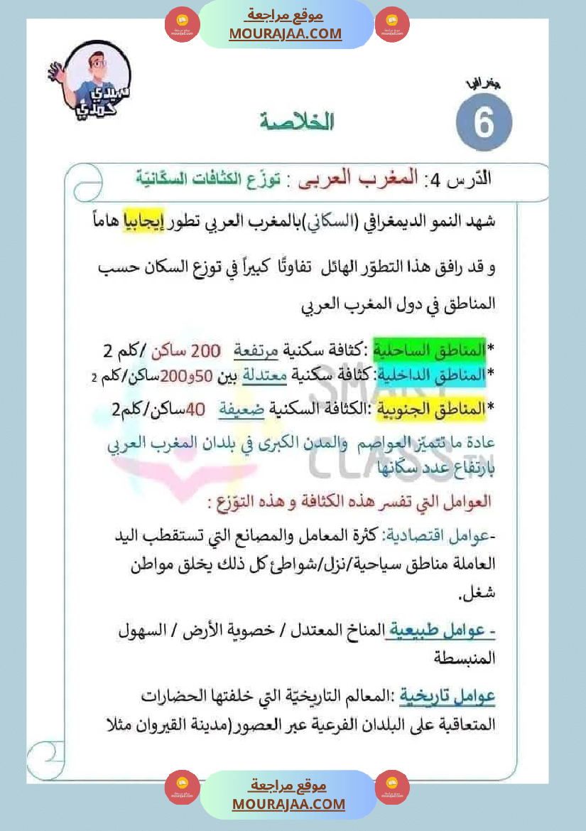 سادسة إبتدائي ملخصات دروس الثلاثي الاول مواد اجتماعية تاريخ جغرافيا و تربية مدنية