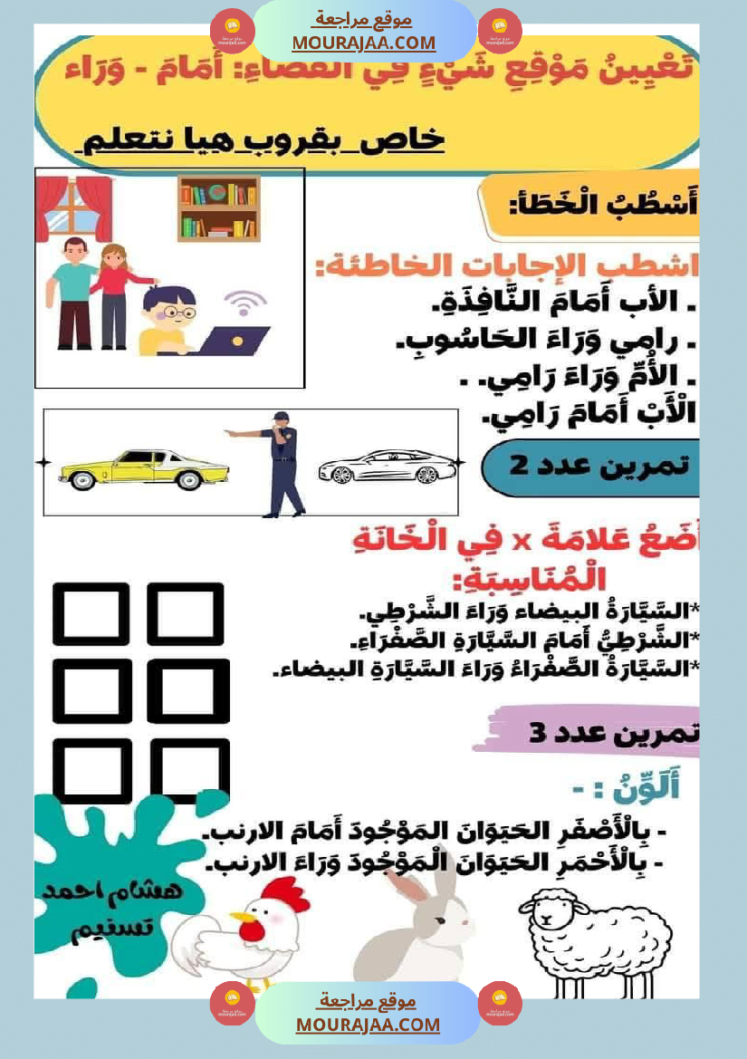 السنة الاولى رياضيات وايقاظ رياضيات تنظيم الفضاء أنواع الخطوط المجموعات ايقاظ الحواس علم