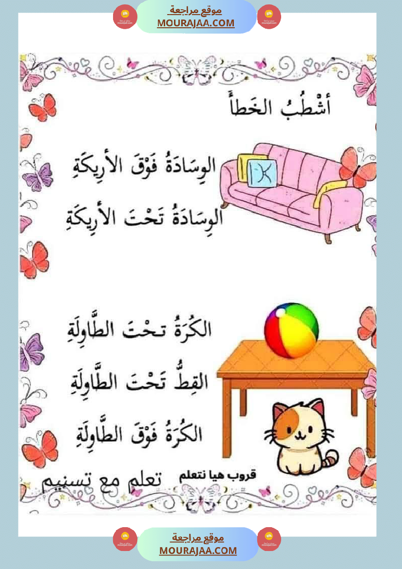 السنة الاولى رياضيات وايقاظ رياضيات تنظيم الفضاء أنواع الخطوط المجموعات ايقاظ الحواس علم