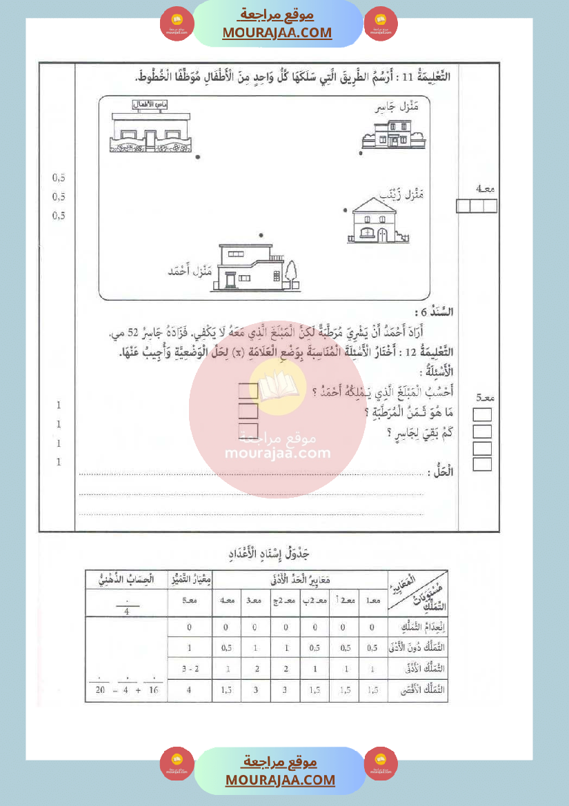 امتحان سنة الثانية رياضيات الثلاثي الثاني صفحة 3
