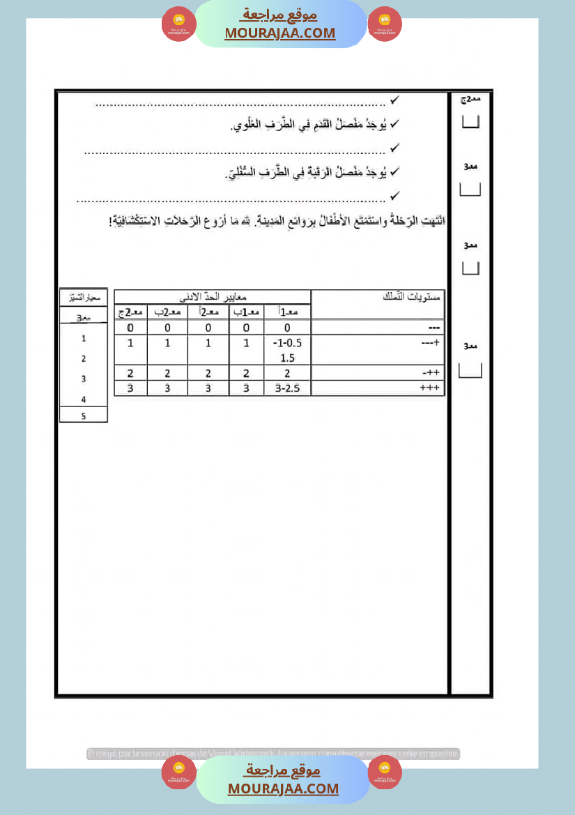 امتحان ايقاظ علمي سنة الثانية الثلاثي الثاني صفحة 3