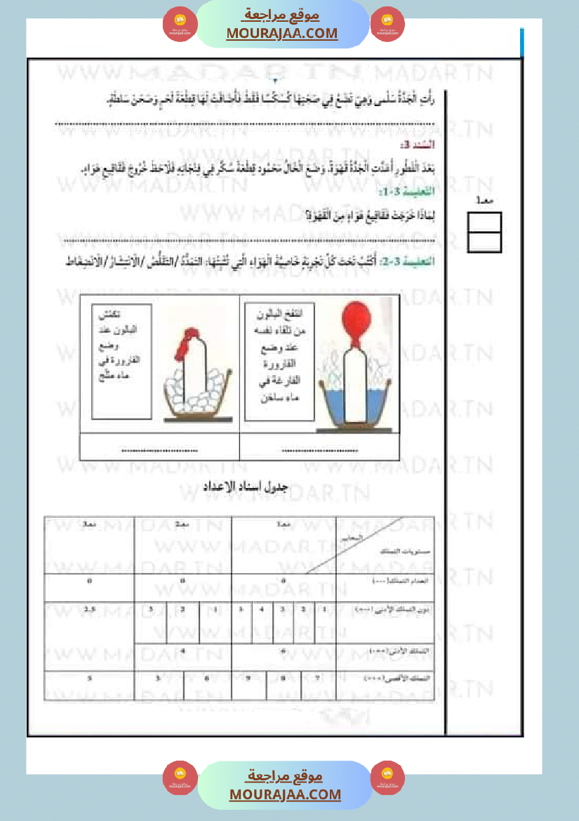 امتحان ايقاظ علمي مع الاصلاح سنة الرابعة الثلاثي الثاني صفحة 3