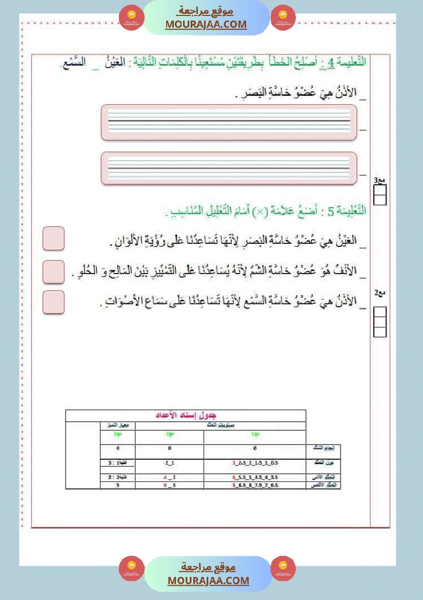 مراجعة و اختبارات رياضيات و إيقاظ علمي للسنة الاولى صفحة 12