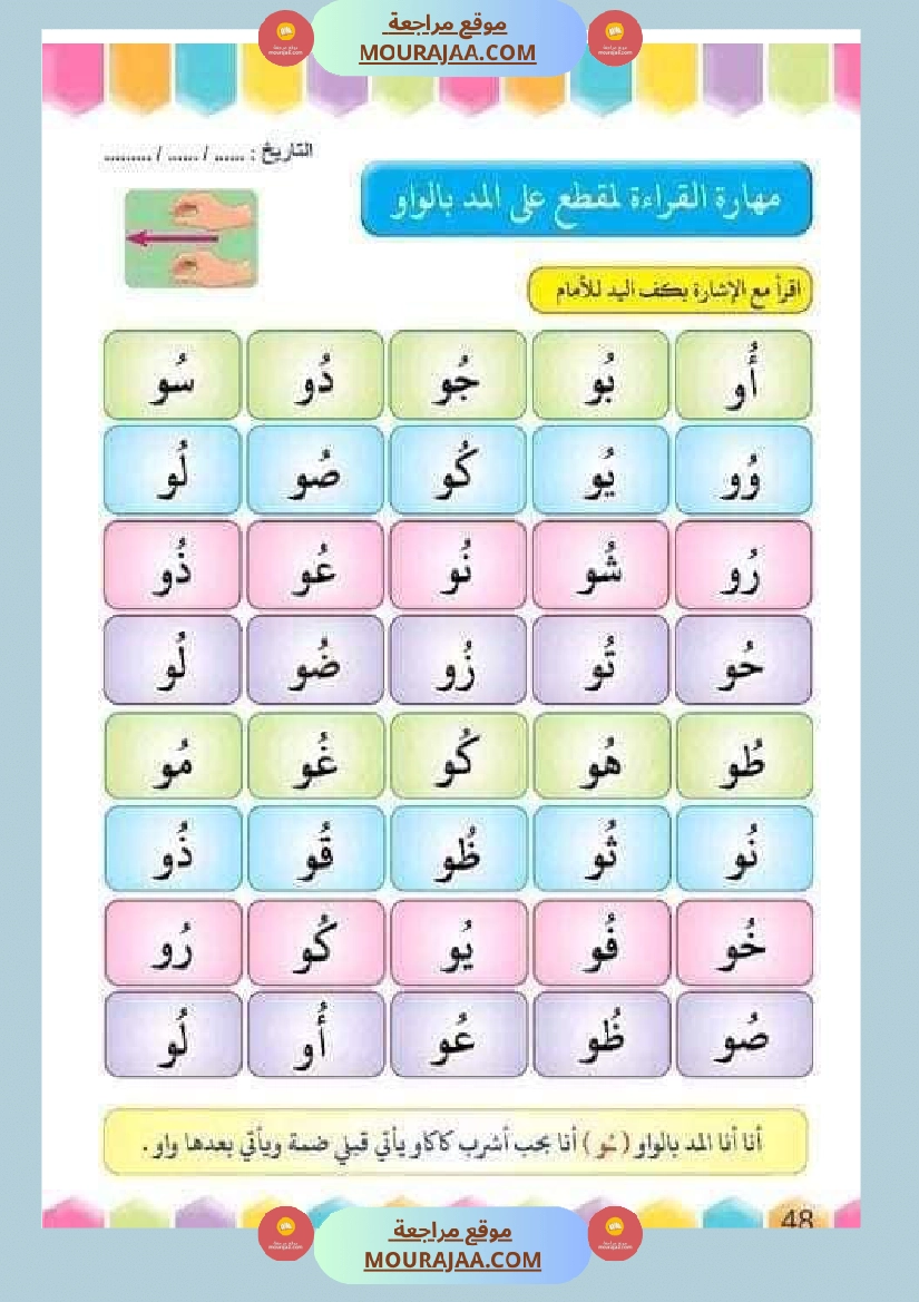 تدريب على القراءة للسنوات الأولى لاتقان القرآءة الجهرية صفحة 5