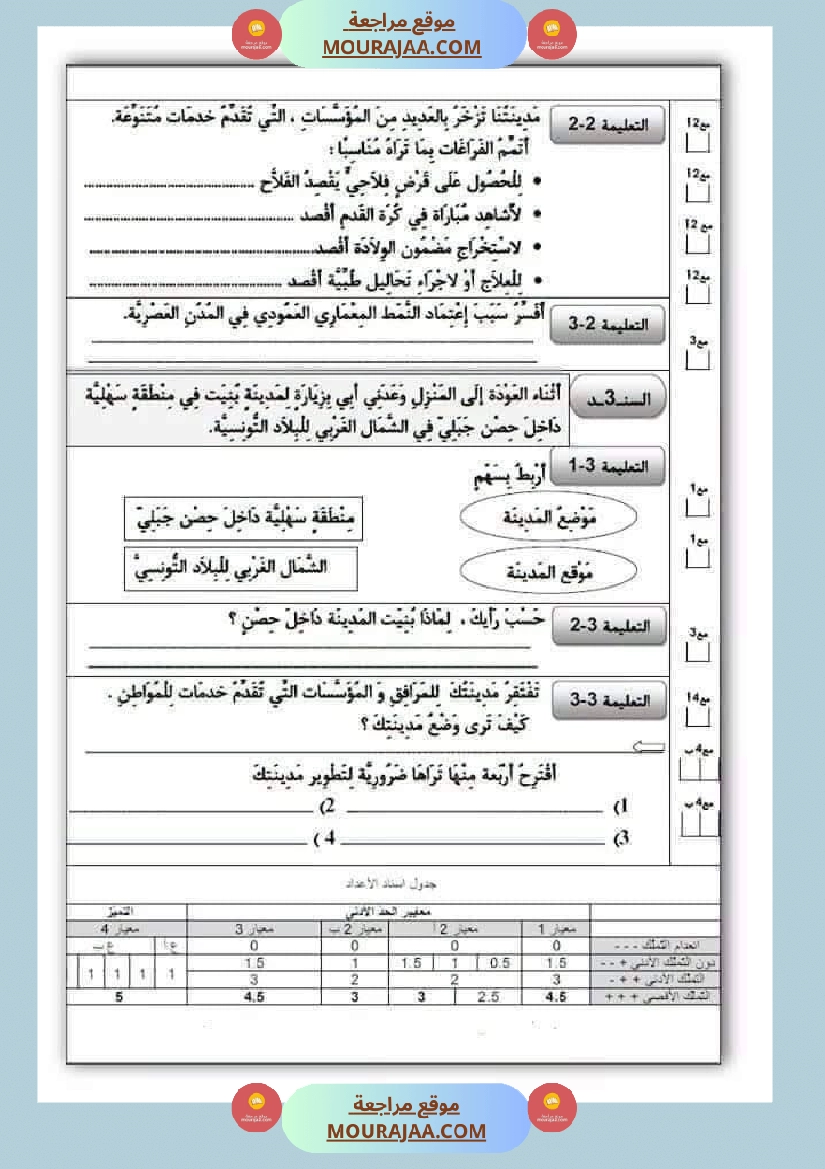 اختبارات مجمعة لأبطال السنة الخامسة في مختلف المواد صفحة 2
