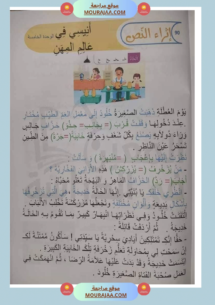 مشاهد التواصل الوحة الخامسة سنة اولى صفحة 6