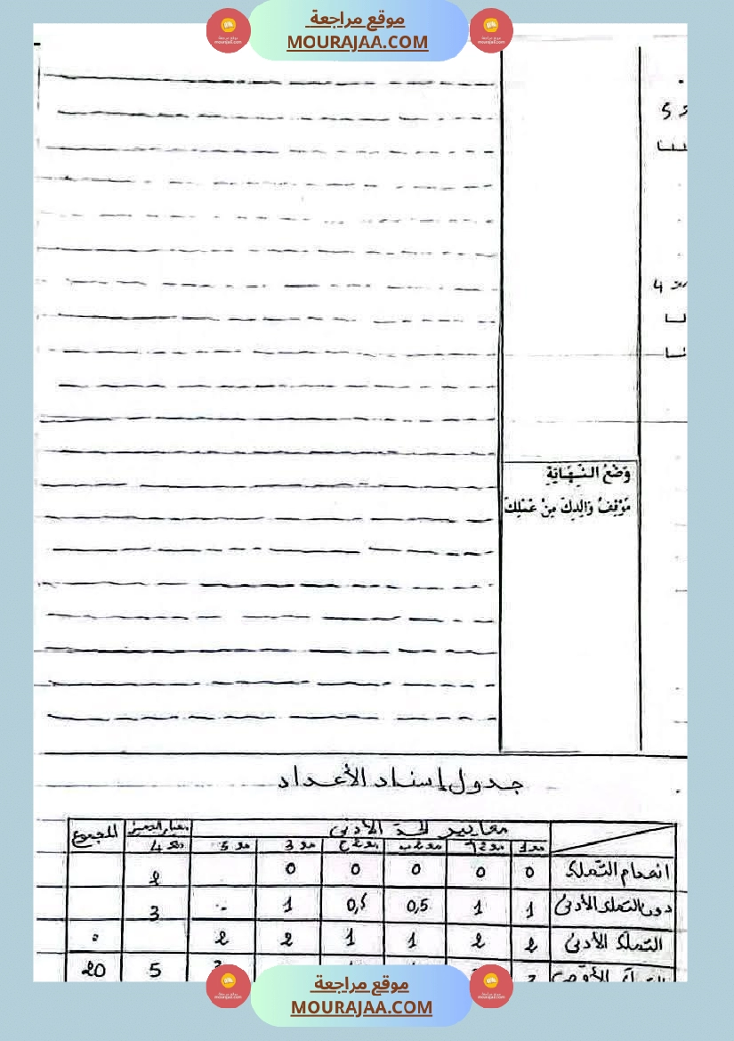 امتحانات سنة خامسة الثلاثي الأول  صفحة 8