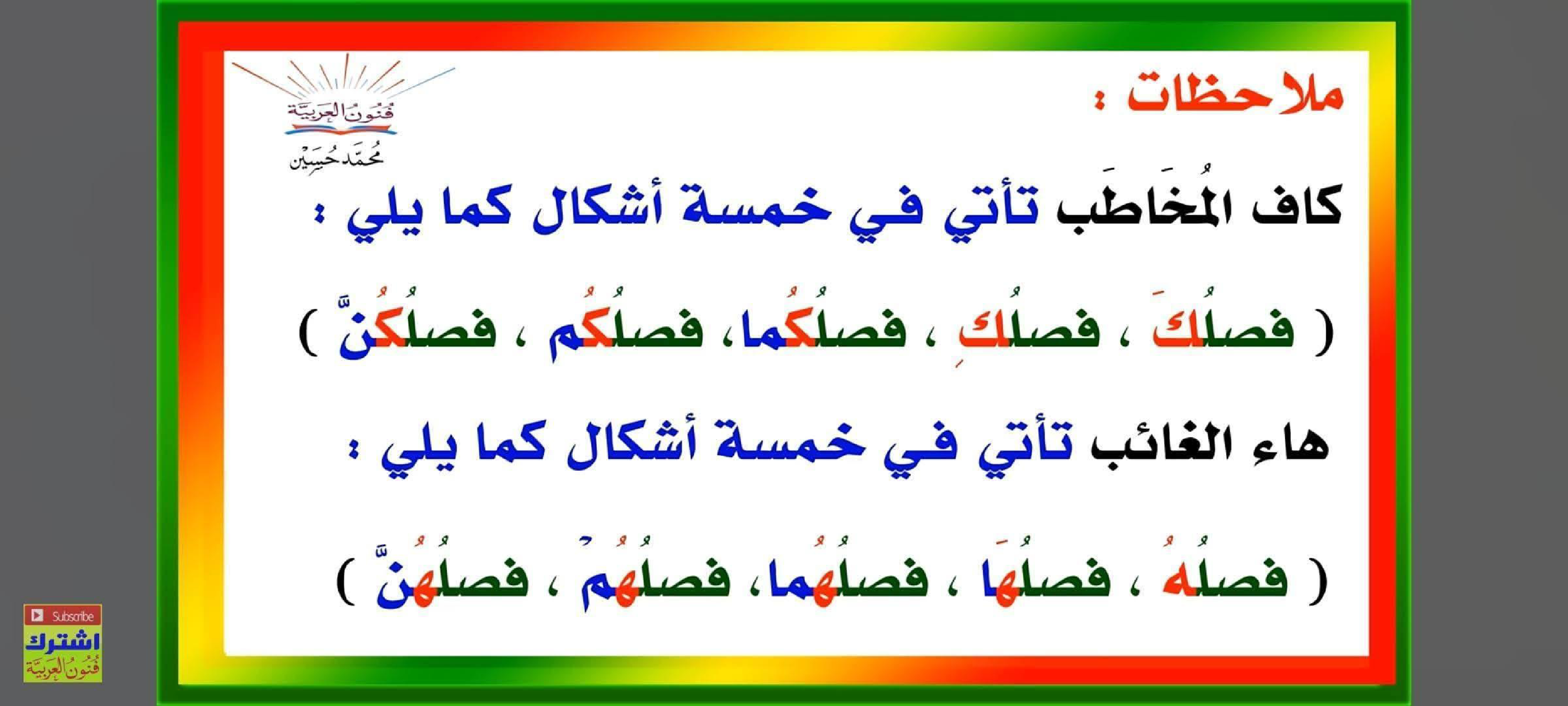 مجموعة من القواعد اللغوية مبسطة