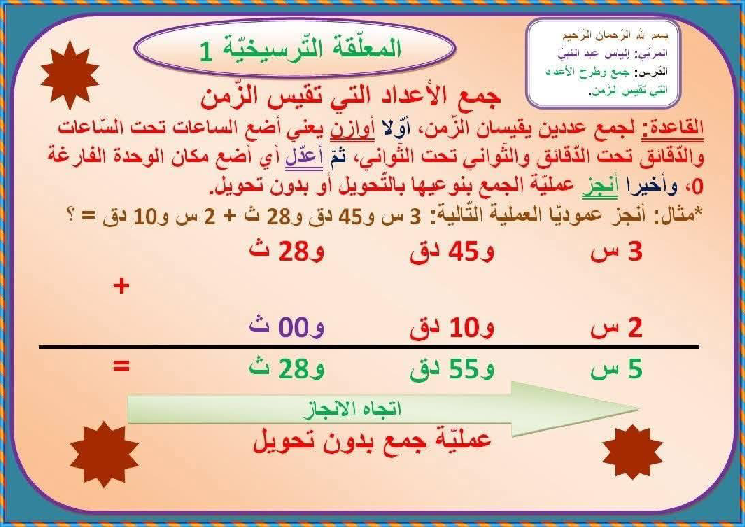 السنة السادسة معلقات ترسيخية في مادة الرياضيات