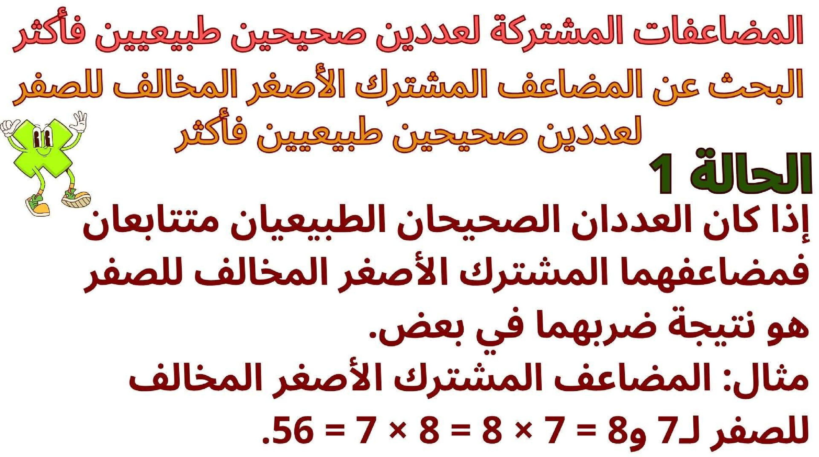 حساب سنة 6 الد رس أتعر ف مضاعفات مشتركة لعددين صحيحين طبيعيين فأكثر