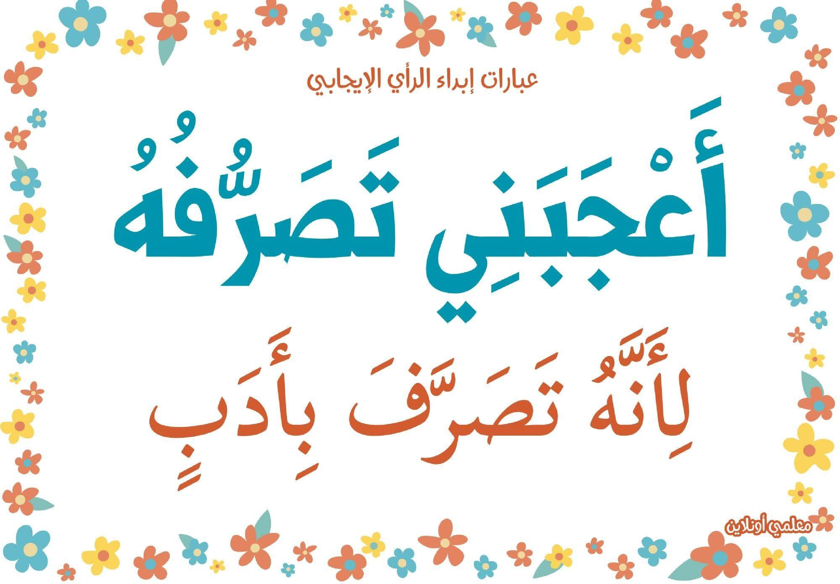 عبارات لابداء الرأي الايجابي 