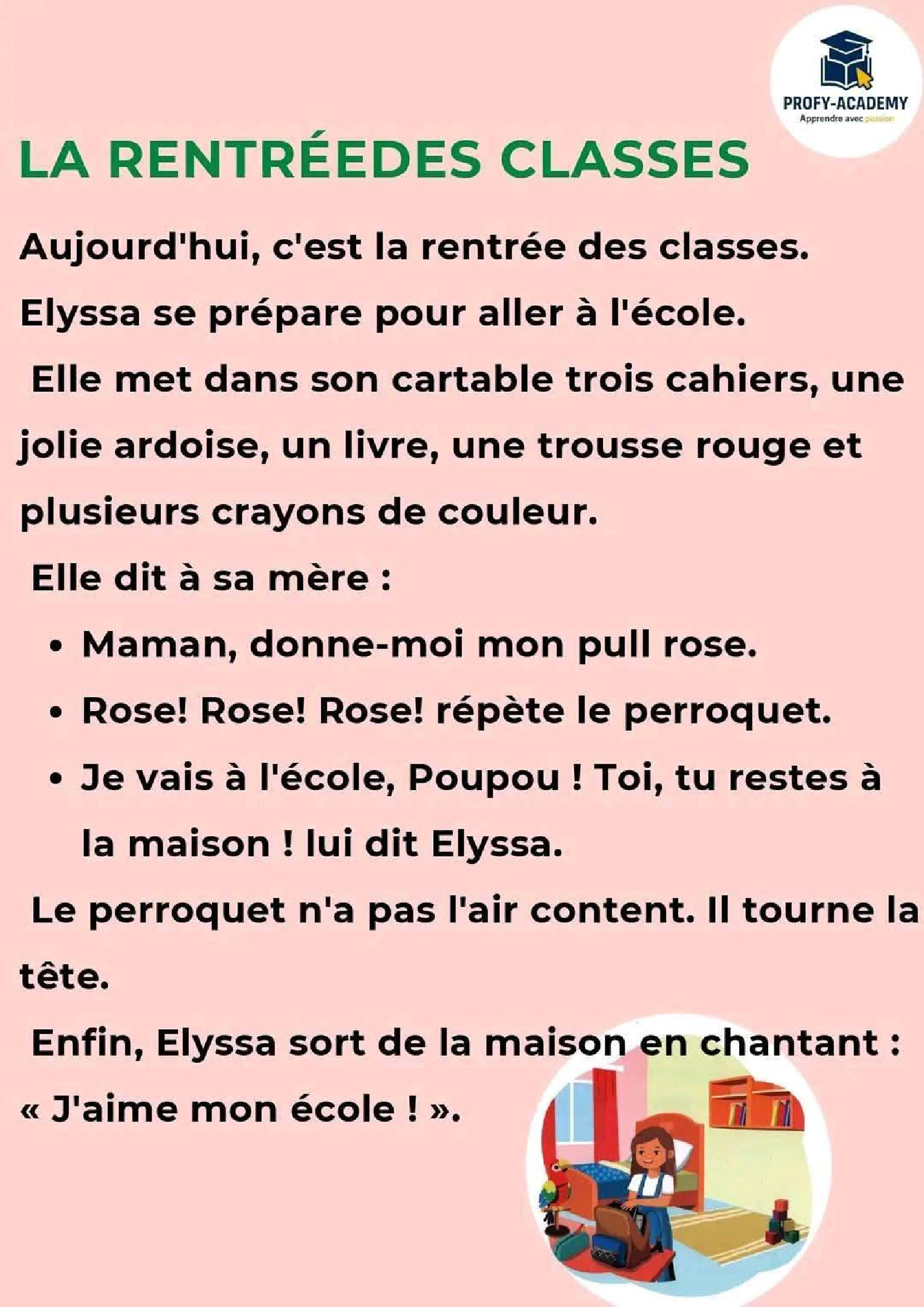 3eme annee primaire francais 1er trimestre la vie scolaire mon ecole 