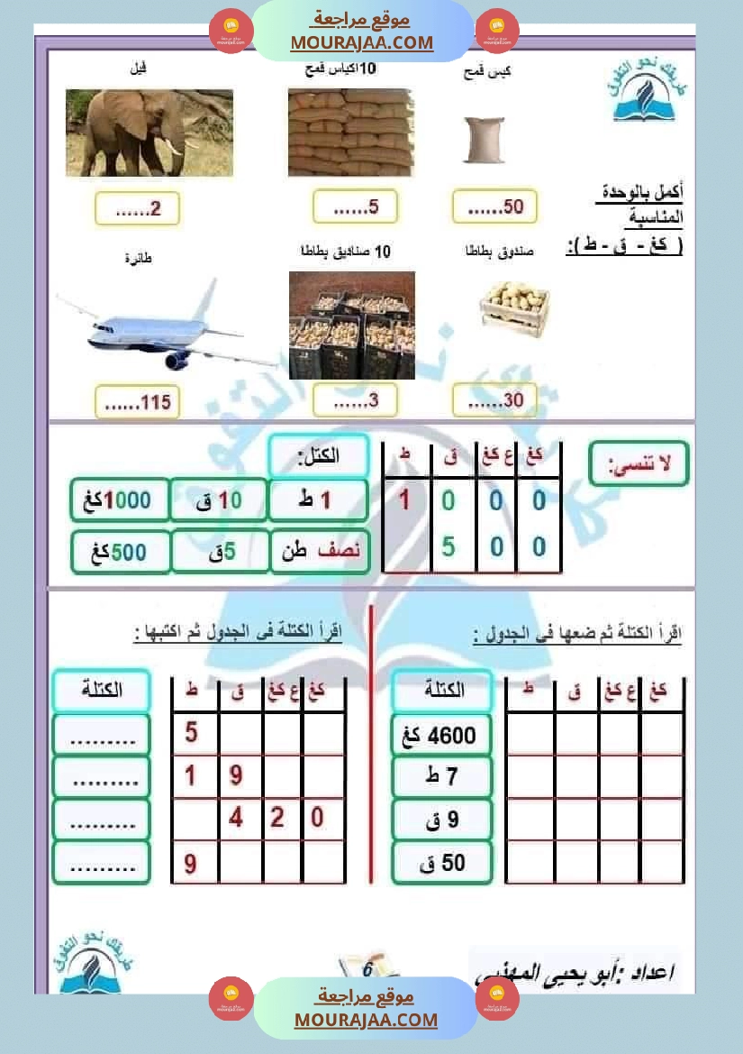 السنة الخامسة القسمة على عدد متكون من رقمين وثلاثة أرقام صفحة 9