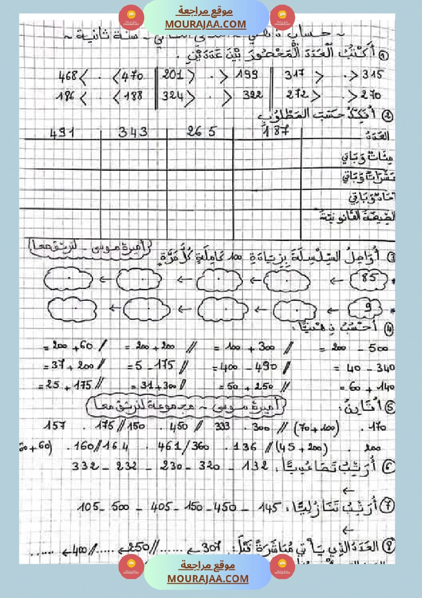 تطبيقات ثرية و متنوعة في جميع المواد السنة الثانية للمراجعة صفحة 13