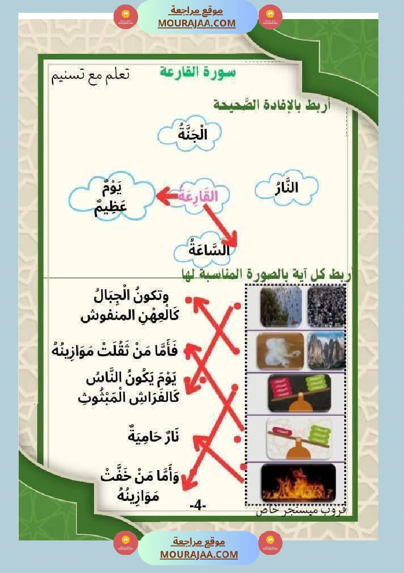 السنة الثانية إمتحانات تربية إسلامية مع الإصلاح صفحة 14