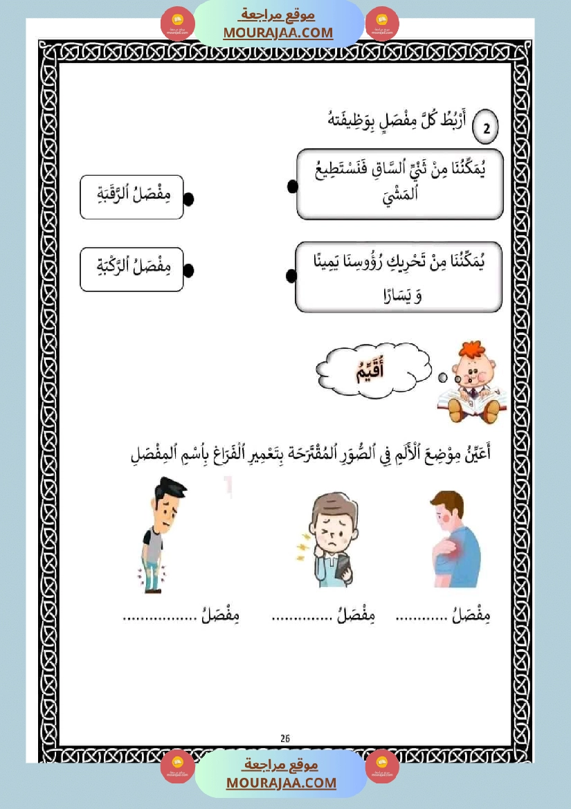 سنة ثانية ايقاظ علمي المفاصل و دورها في الحركة
