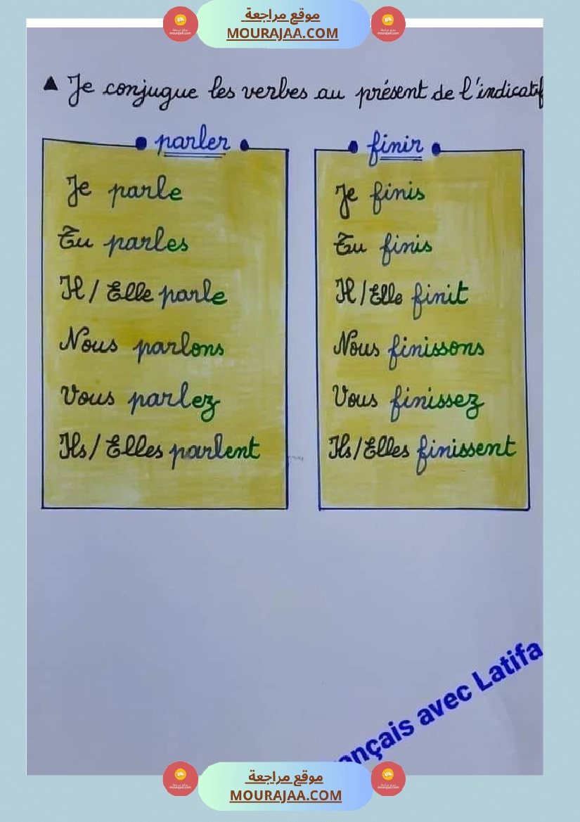 اللغة الفرنسيةسادسة تمارين تصريف أفعال مراجعة مع الحلول صفحة 26