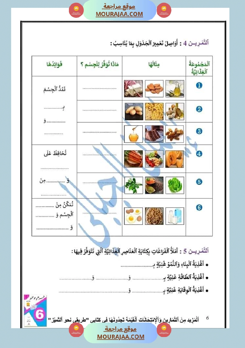 مراجعة الإيقاظ العلمي لتلاميذ سنة السادسة صفحة 6