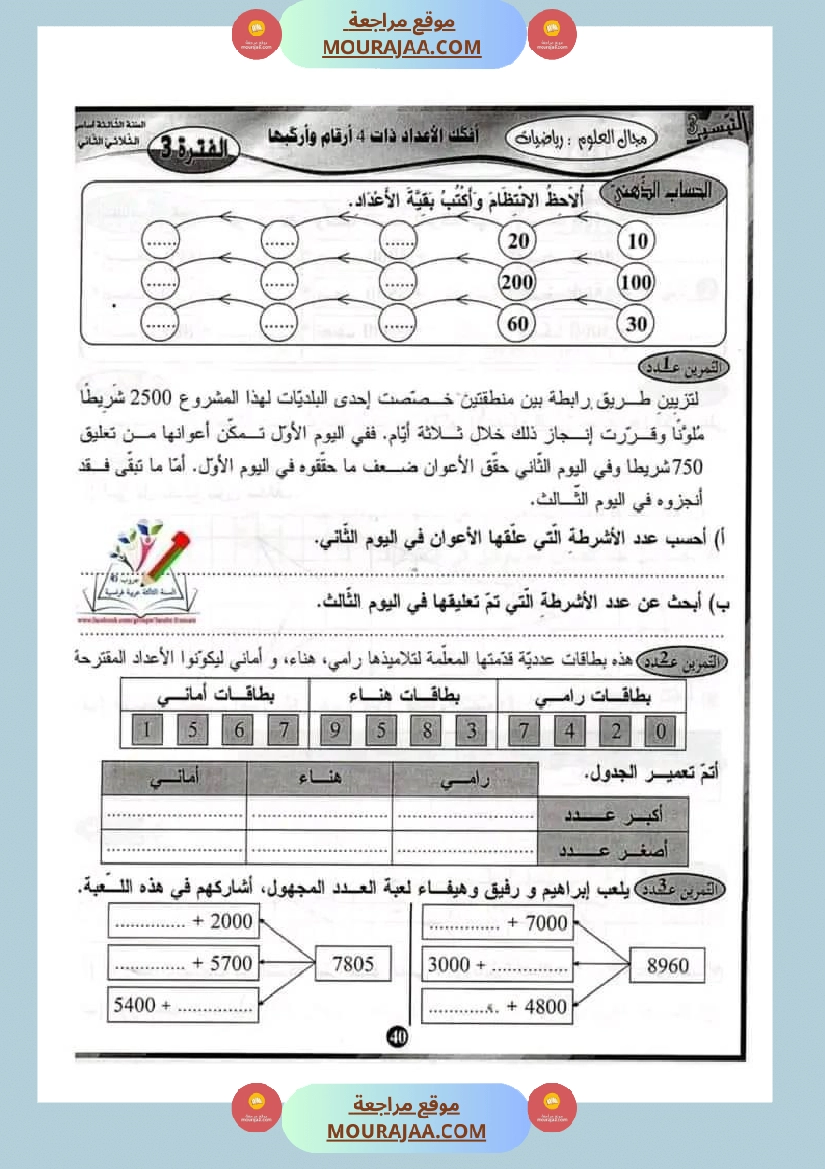 سنة ثالثة انجز عمليات ضرب صفحة 11