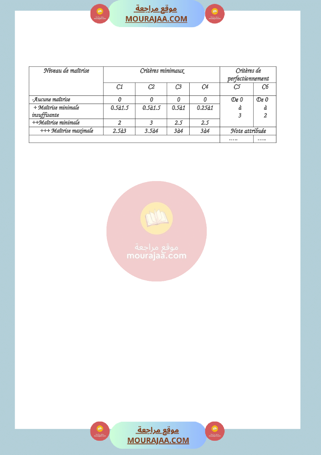 epreuve lecture 6eme 3eme trimestre  صفحة 3