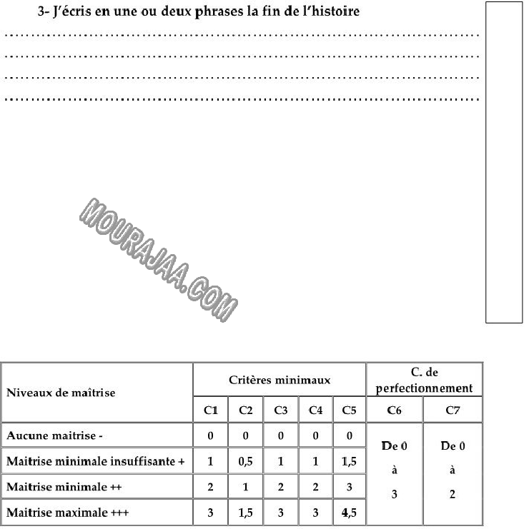 Production écrite-السنة الخامسة-امتحانات الثلاثي الثاني صفحة 4