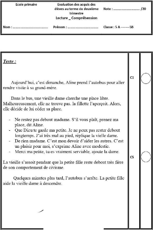 epreuve expression ecrite cinquieme 2tr6