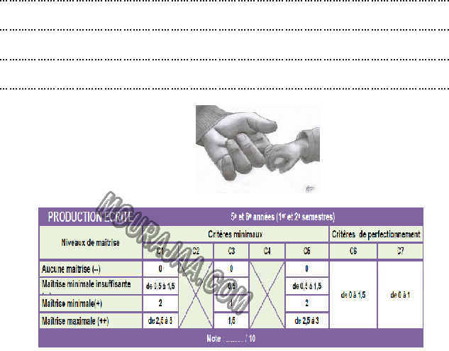 epreuve production 5eme annee 1tr 2022-17 صفحة 2