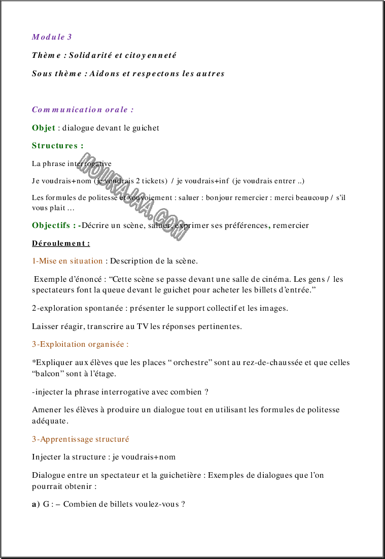  dialogue theme solidarité صفحة 1