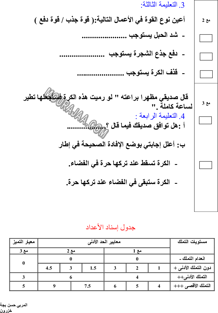 امتحان انتاج كتابي سنة اولى ثلاثي الثالث  صفحة 28