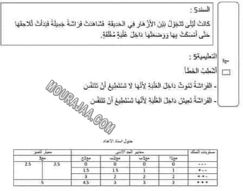 امتحان رياضيات سنة اولى الثلاثي الثالث  صفحة 4