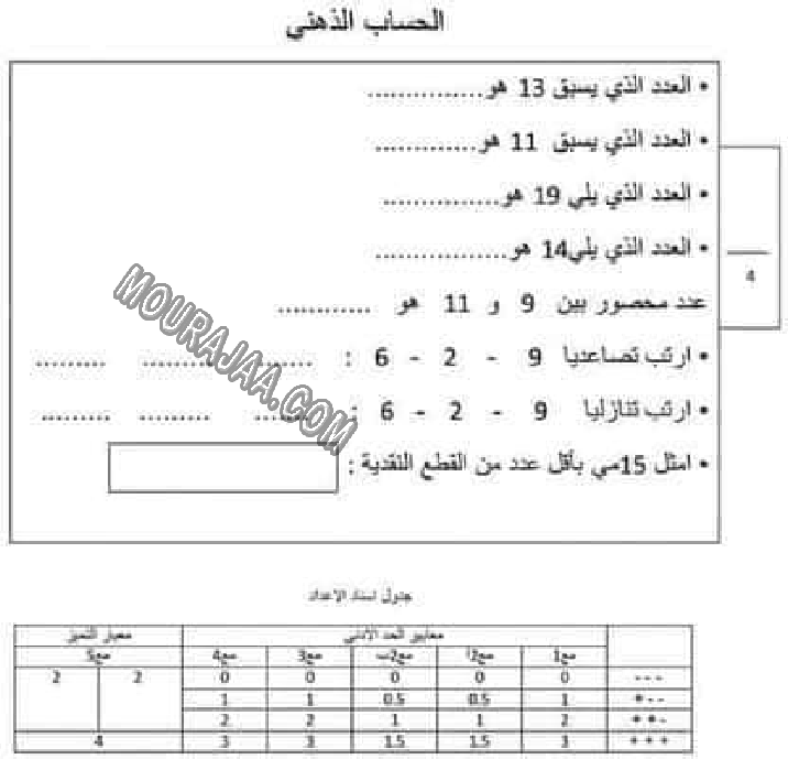 امتحان رياضيات سنة اولى الثلاثي الثالث  صفحة 5