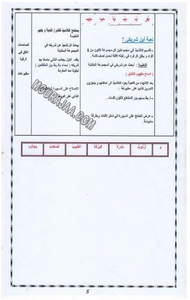 حروف و قراءة سنة 13اولى صفحة 17