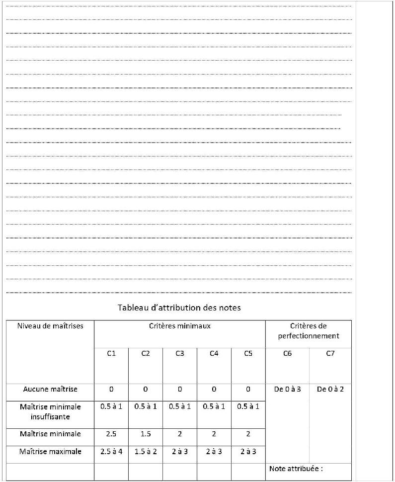 epreuve production ecrite quatrieme anne 2tr33 صفحة 2