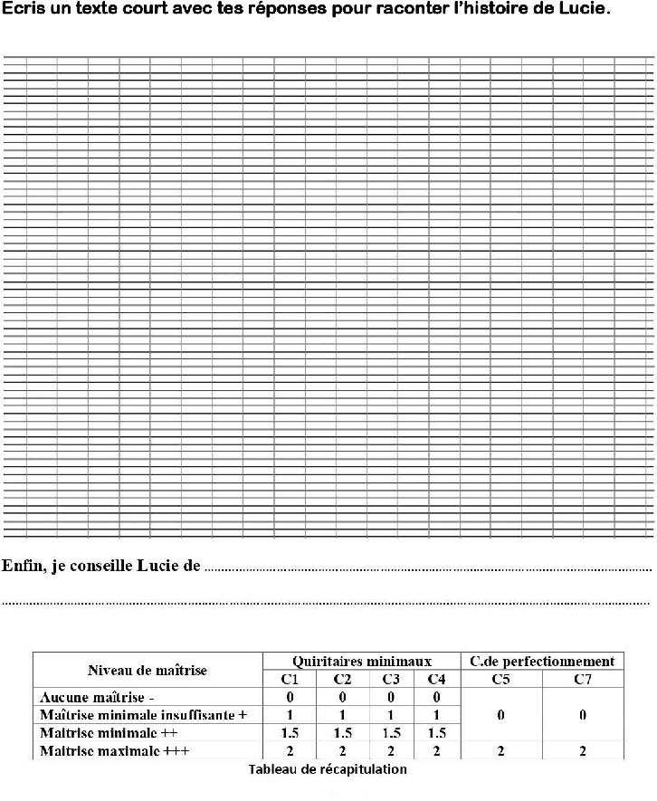 epreuve production ecrite quatrieme anne 2tr55 صفحة 2