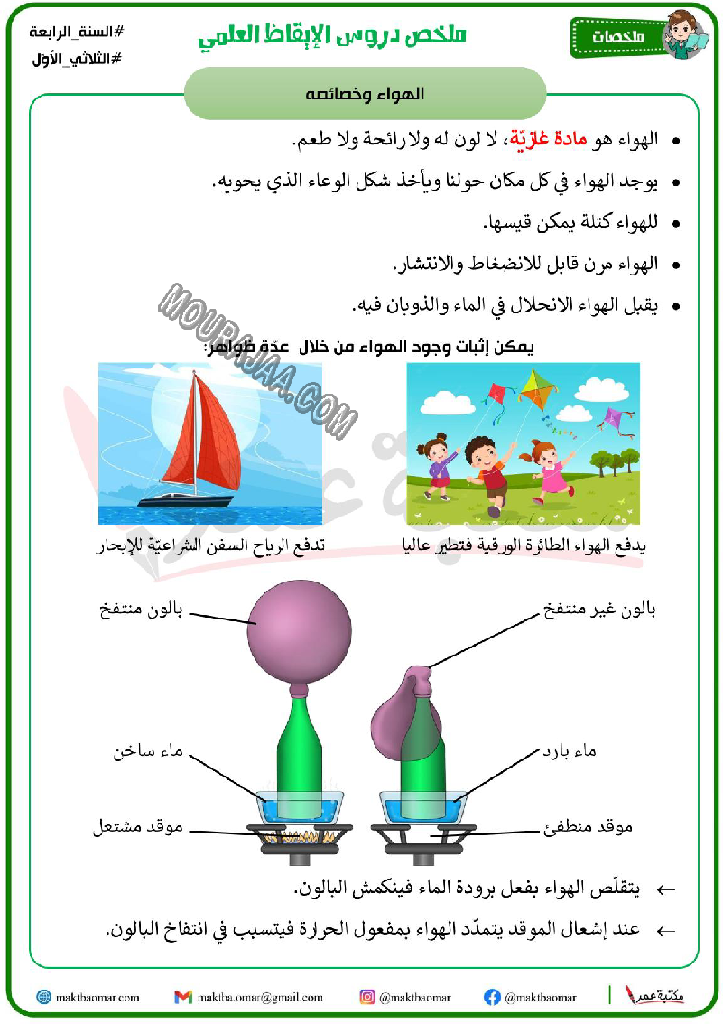 ملخص دروس الايقاظ العلمي سنة الرابعة الثلاثي الاول 2022 صفحة 3