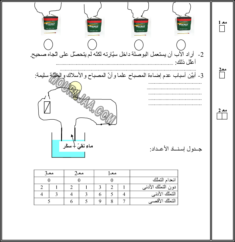 امتحان ايقاظ علمي سنة سادسة الثلاثي الثالث  صفحة 3