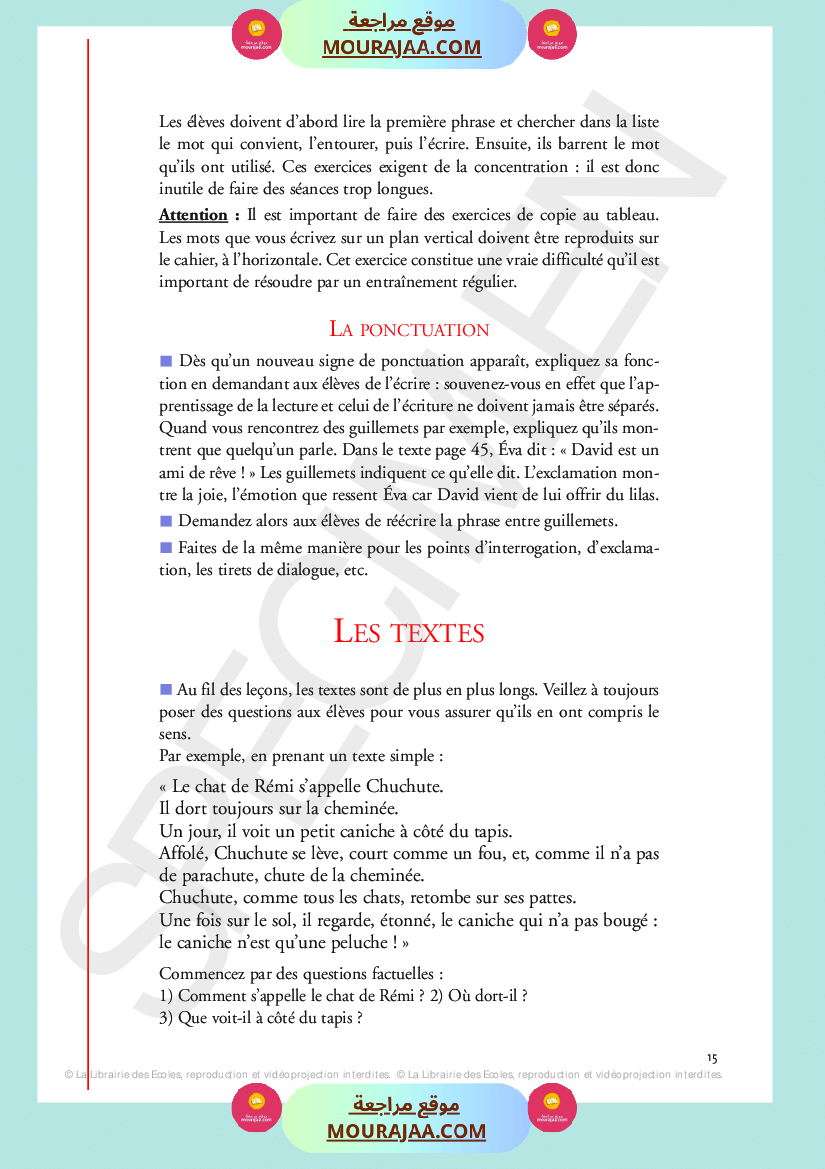 livre de lecture 3eme annee