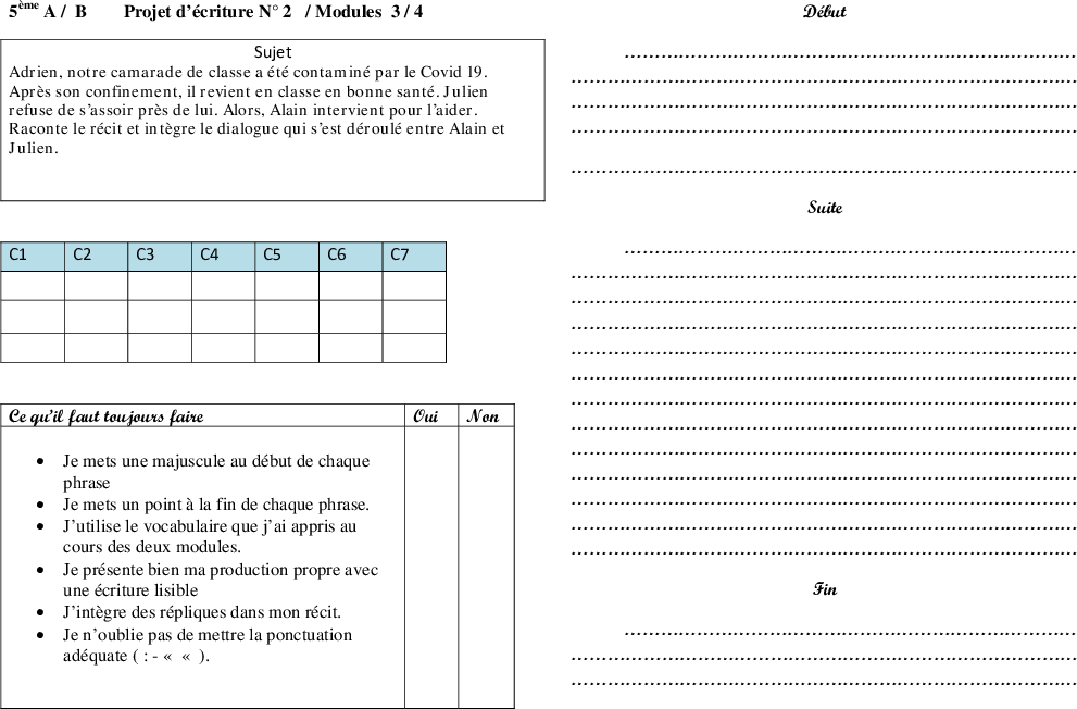 projet decriture module 3et 4
