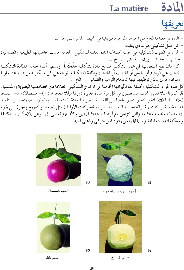 كتاب التربية التشكيلية سنة اولى دليل المعلم