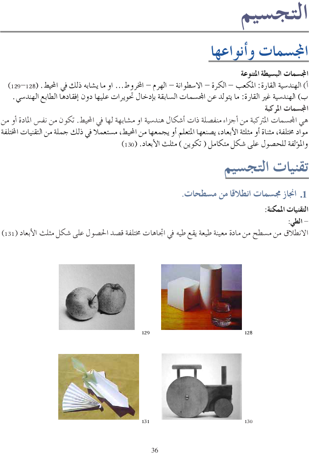 كتاب التربية التشكيلية سنة اولى دليل المعلم